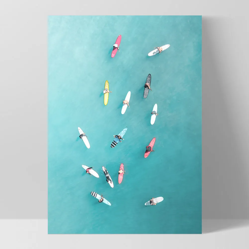 Aerial Ocean Surfers II - Art Print