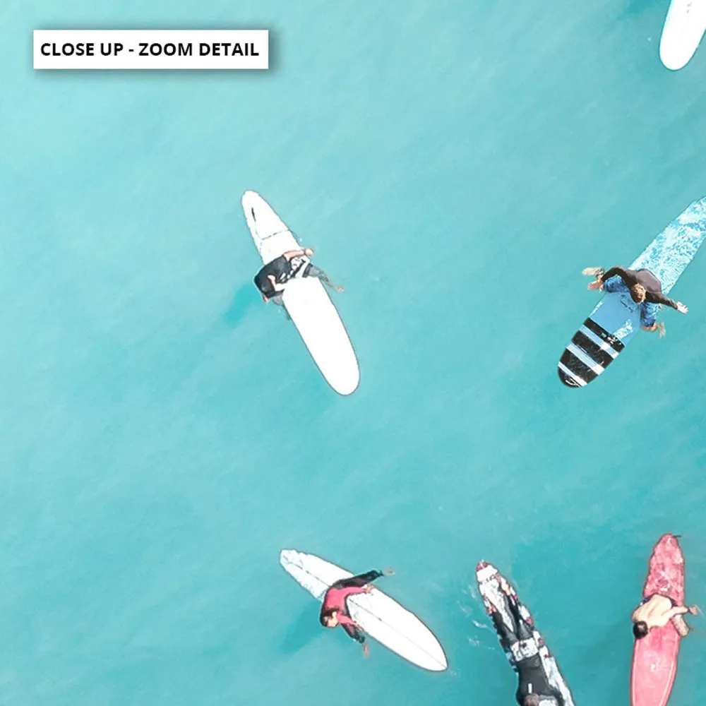 Aerial Ocean Surfers II - Art Print