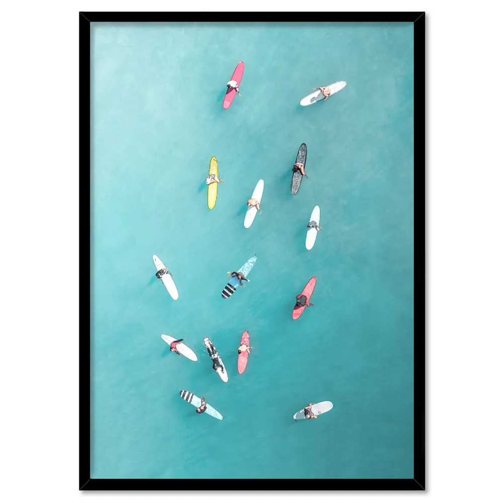 Aerial Ocean Surfers II - Art Print