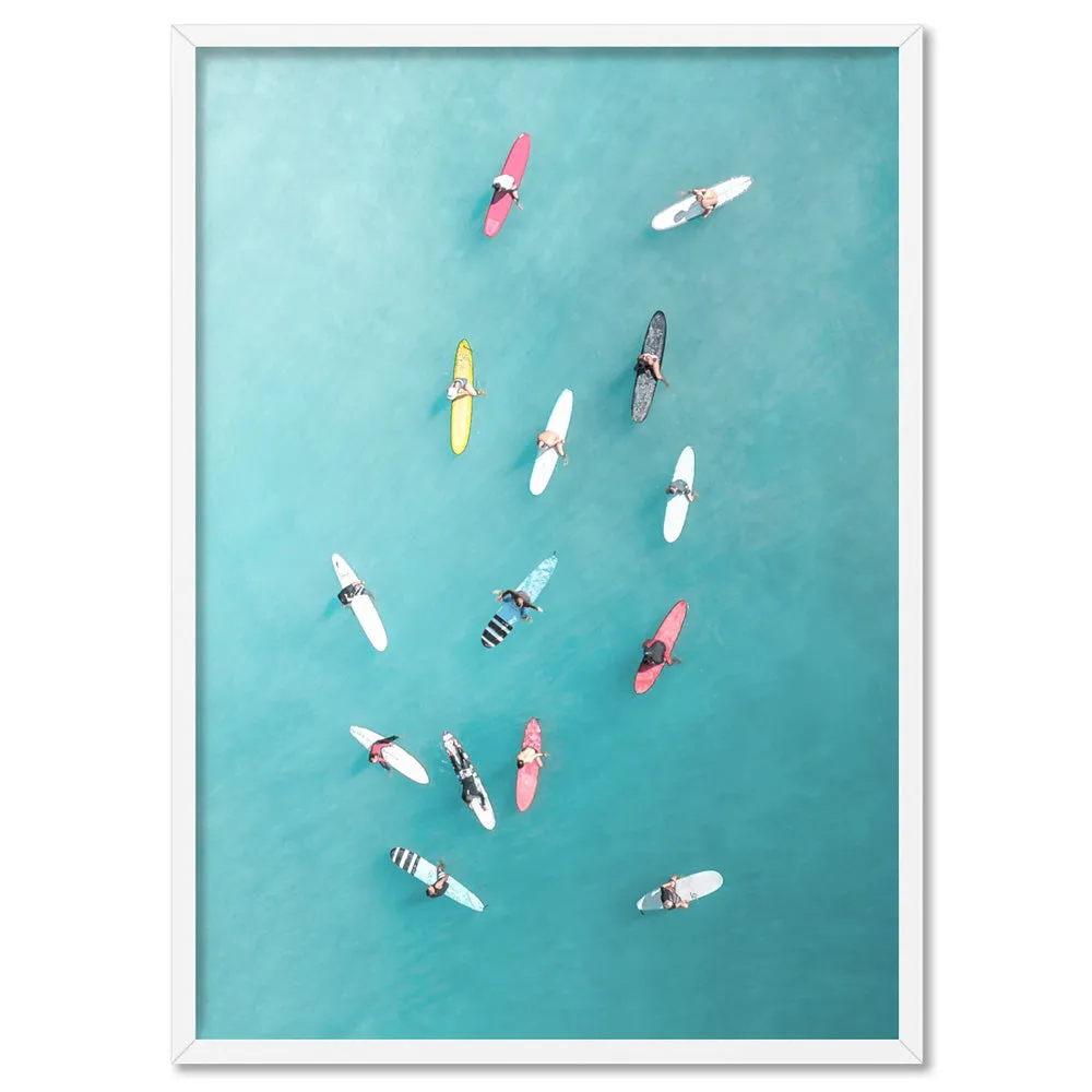 Aerial Ocean Surfers II - Art Print