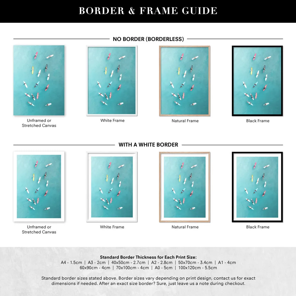 Aerial Ocean Surfers II - Art Print