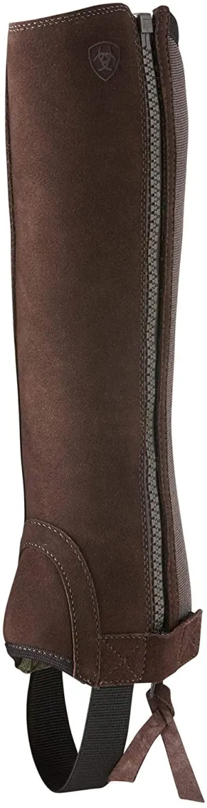 Ariat English Kid's Suede Breeze Chap, Chocolate Suede, Small Tall