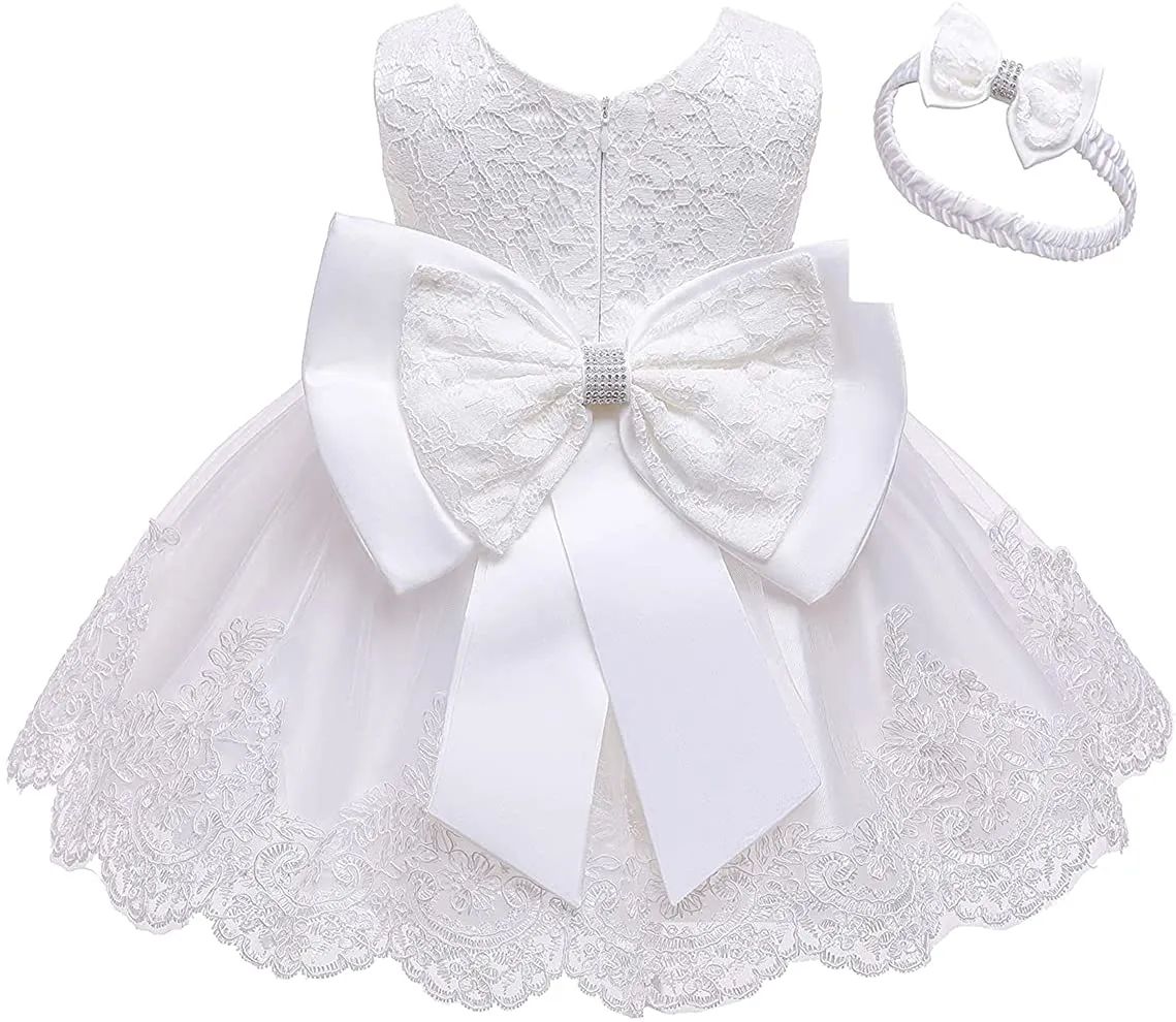 Baby Girl Dresses Ruffle Lace Pageant Party Wedding Flower Girl Dress