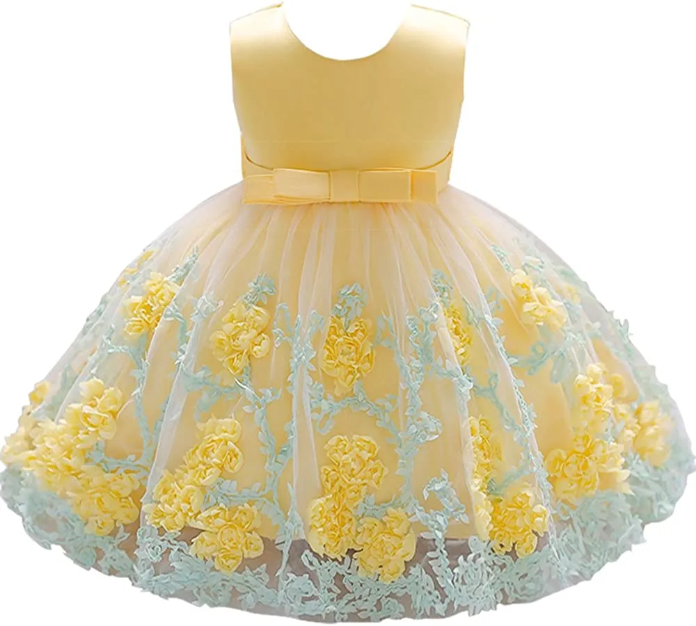 Baby Girl Dresses Ruffle Lace Pageant Party Wedding Flower Girl Dress