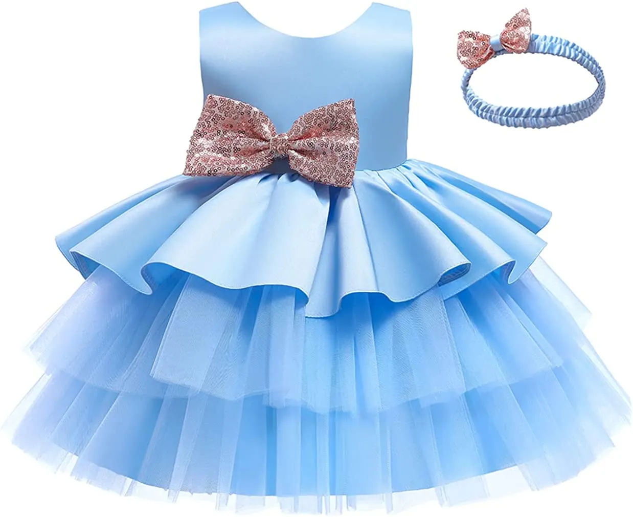 Baby Girl Dresses Ruffle Lace Pageant Party Wedding Flower Girl Dress
