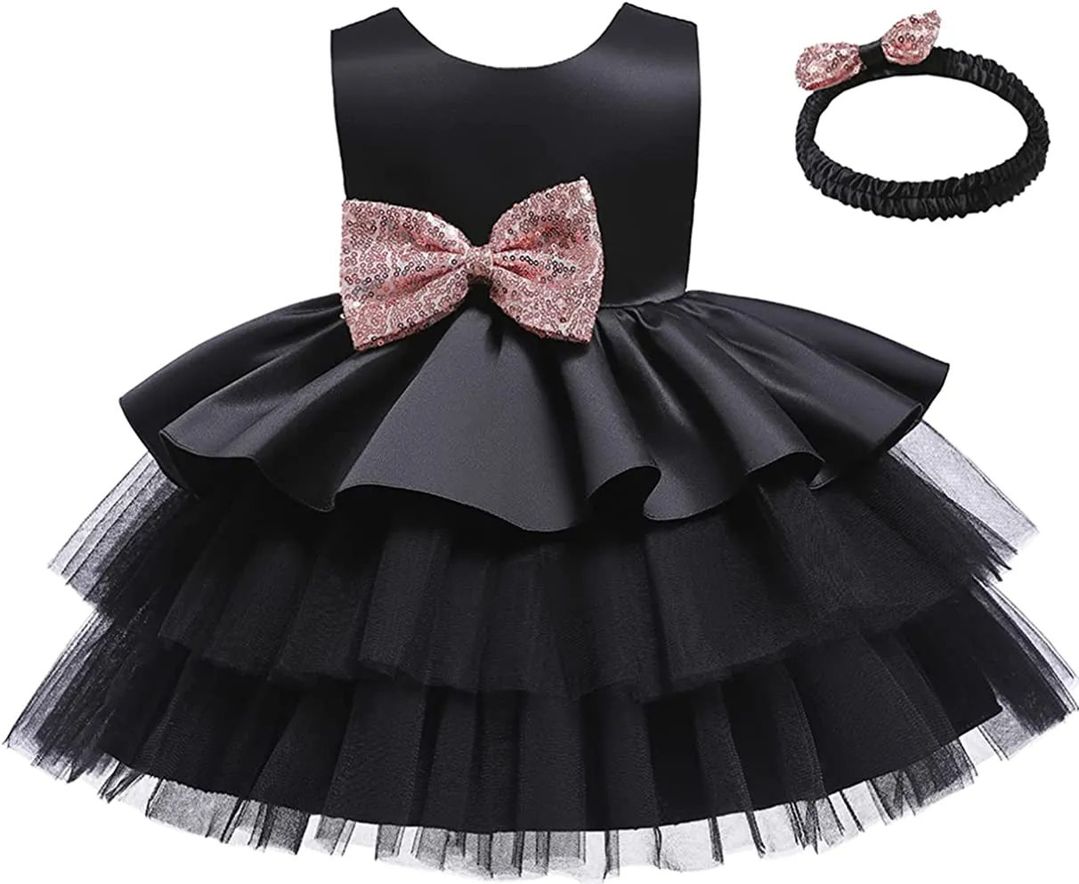 Baby Girl Dresses Ruffle Lace Pageant Party Wedding Flower Girl Dress