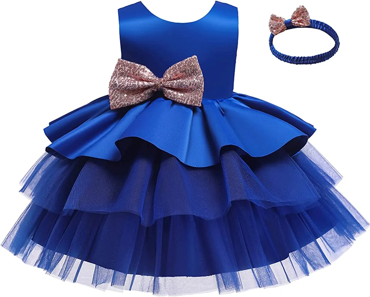Baby Girl Dresses Ruffle Lace Pageant Party Wedding Flower Girl Dress