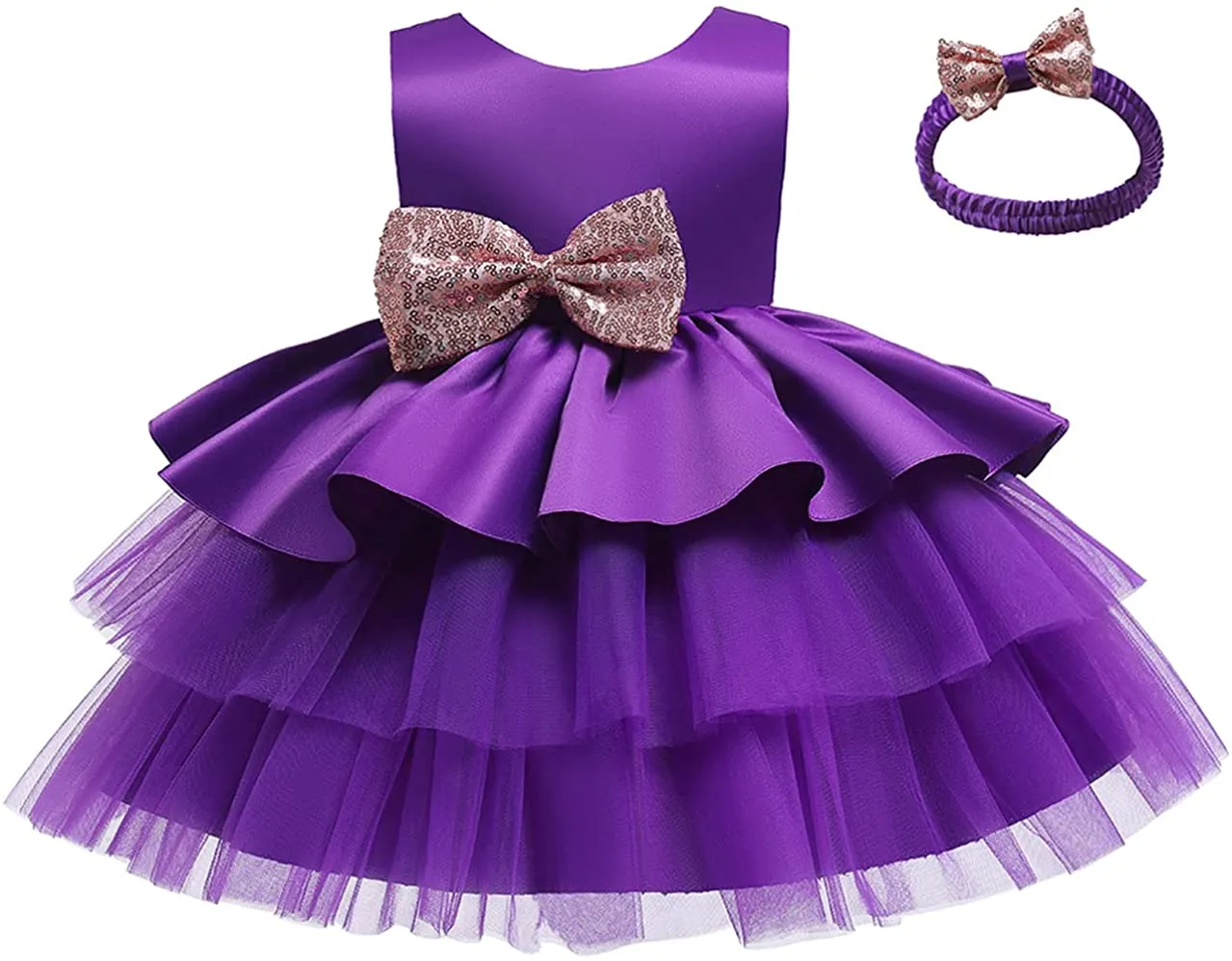 Baby Girl Dresses Ruffle Lace Pageant Party Wedding Flower Girl Dress