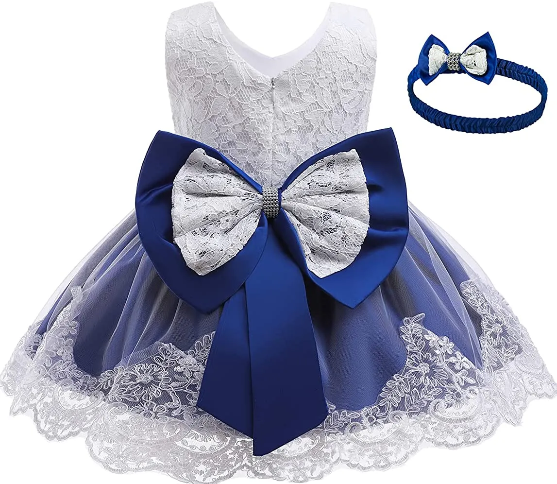 Baby Girl Dresses Ruffle Lace Pageant Party Wedding Flower Girl Dress
