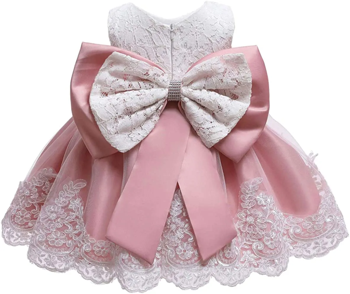Baby Girl Dresses Ruffle Lace Pageant Party Wedding Flower Girl Dress