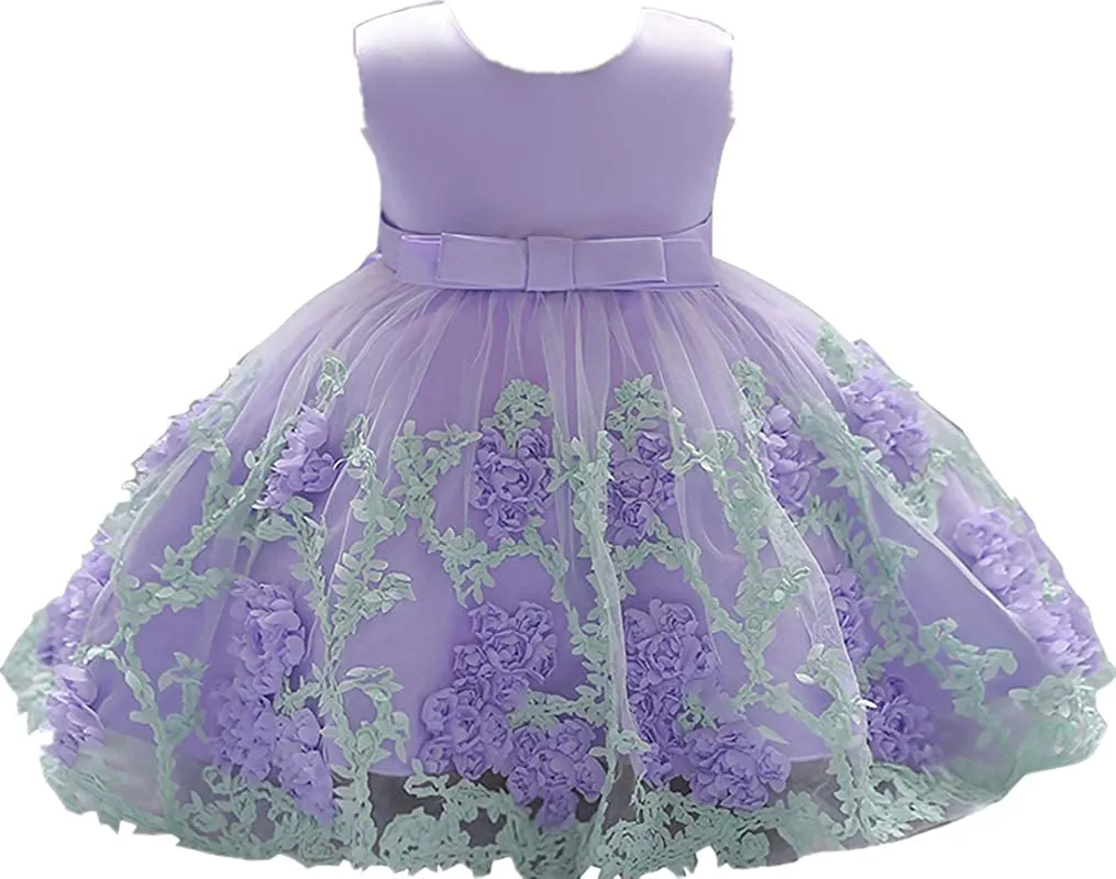 Baby Girl Dresses Ruffle Lace Pageant Party Wedding Flower Girl Dress