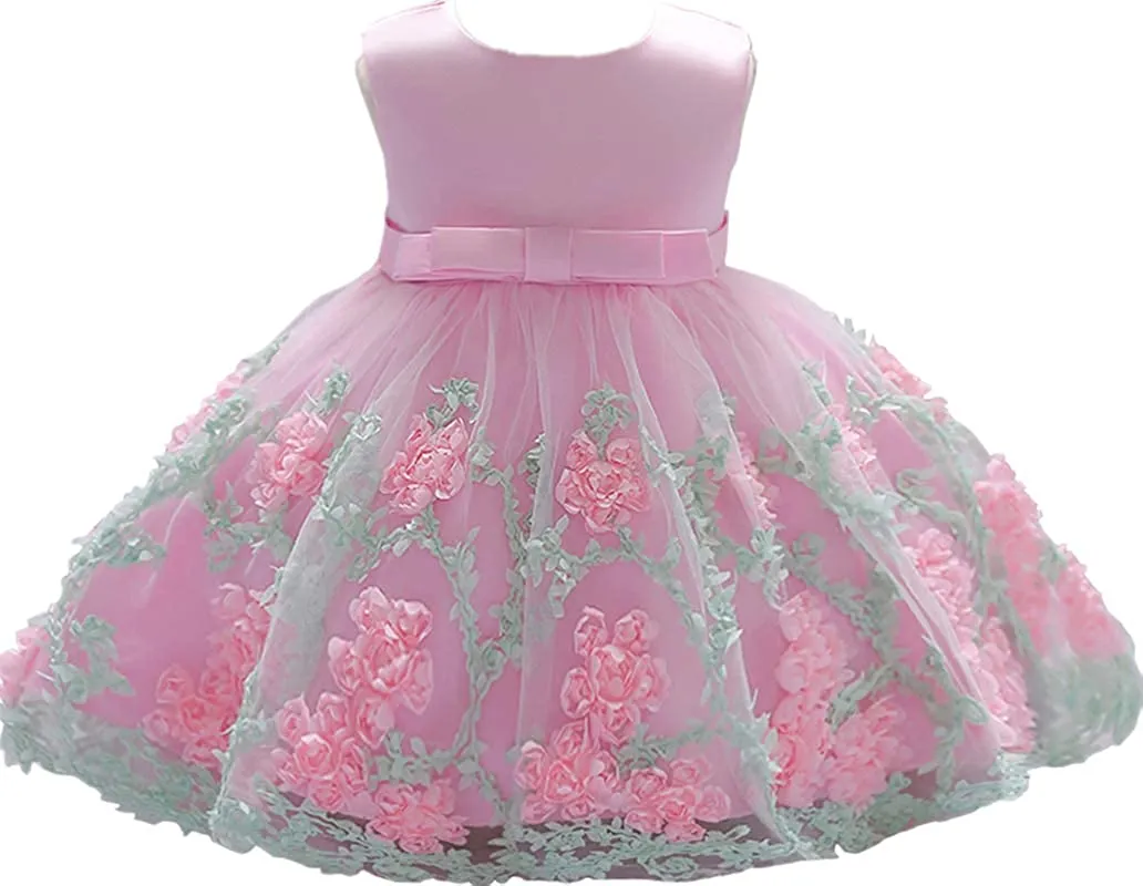 Baby Girl Dresses Ruffle Lace Pageant Party Wedding Flower Girl Dress