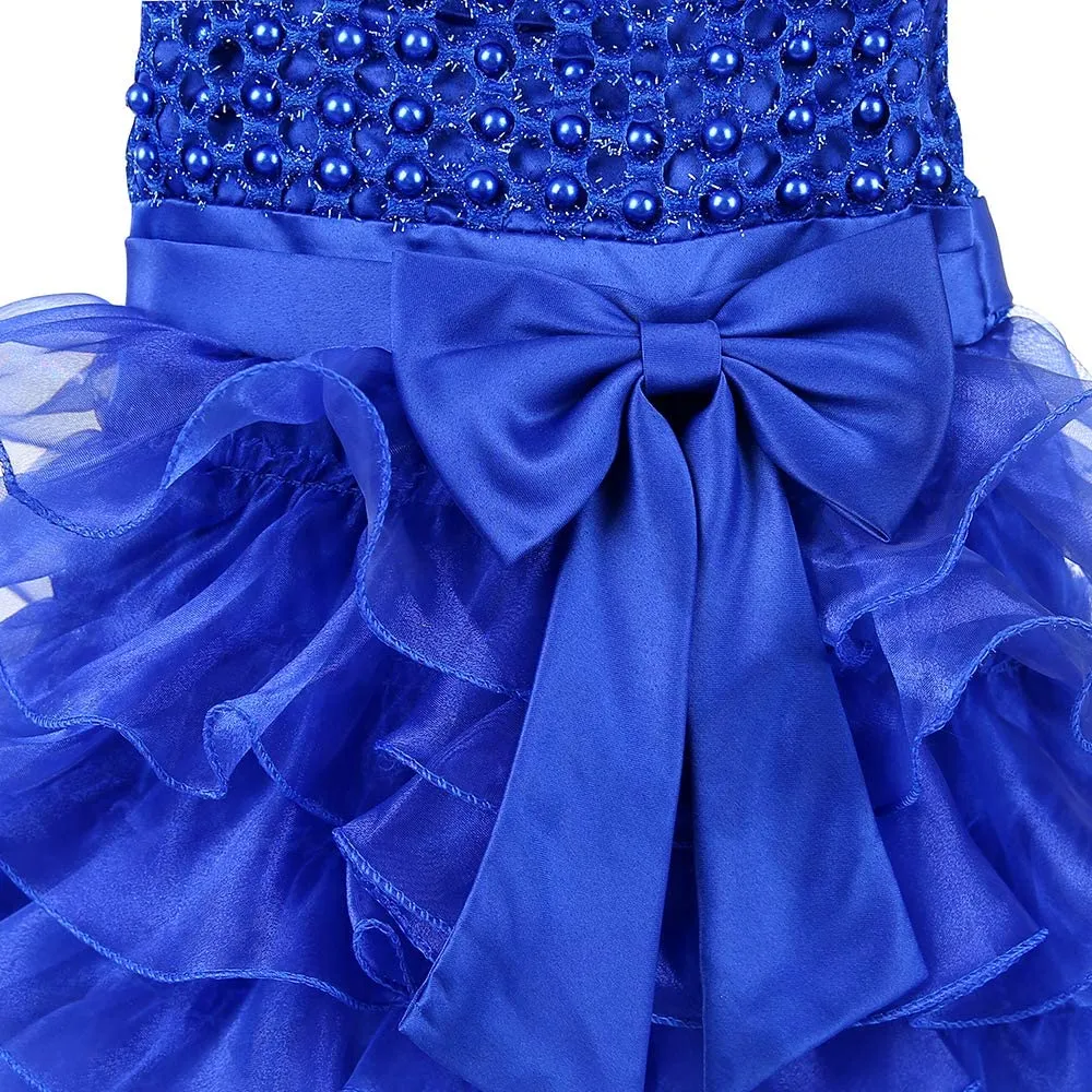 Baby Girl Dresses Ruffle Lace Pageant Party Wedding Flower Girl Dress