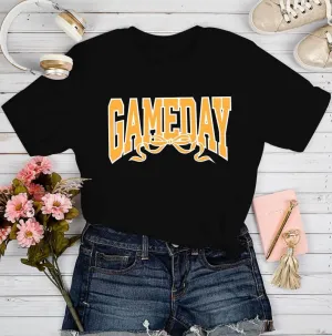 Black/Yellow Gameday Bow Graphic Tee