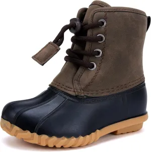 BMCiTYBM Toddler Winter Boots Waterproof Duck Snow Boots Boys Girls High Top Outdoor Warm Shoes for Cold Weather (Toddler/Little Kids)