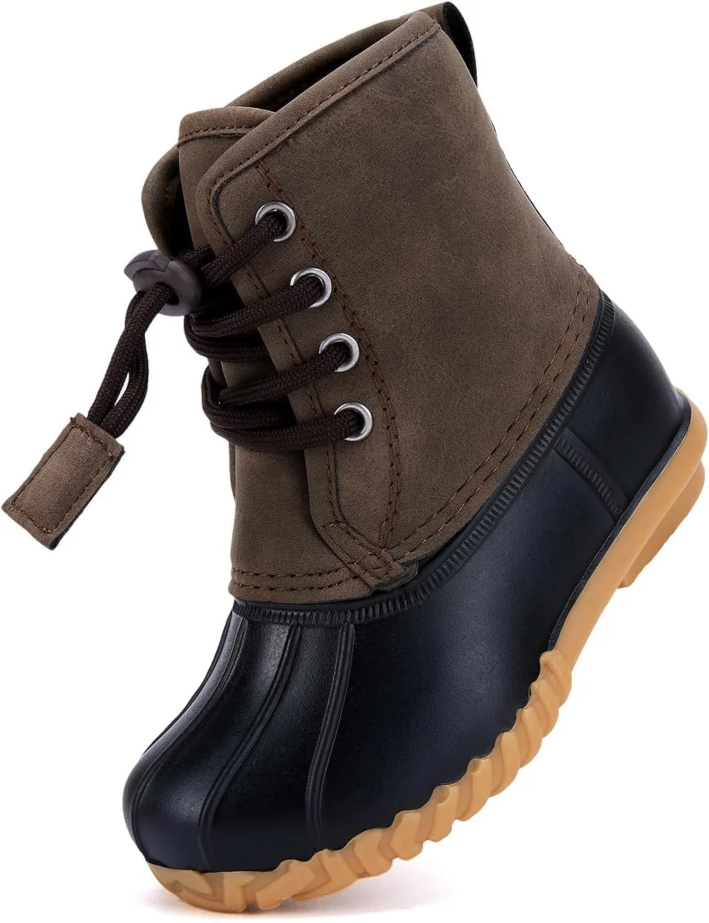BMCiTYBM Toddler Winter Boots Waterproof Duck Snow Boots Boys Girls High Top Outdoor Warm Shoes for Cold Weather (Toddler/Little Kids)