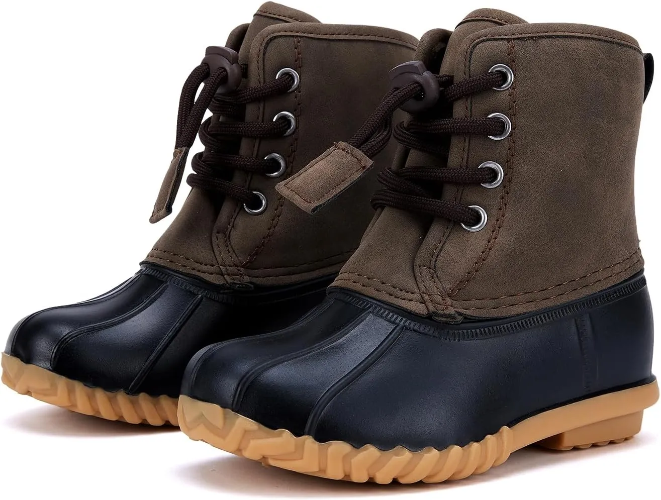 BMCiTYBM Toddler Winter Boots Waterproof Duck Snow Boots Boys Girls High Top Outdoor Warm Shoes for Cold Weather (Toddler/Little Kids)