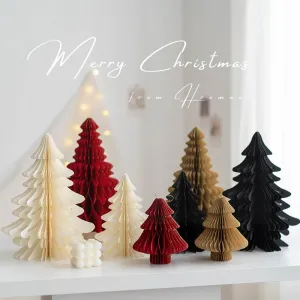 Bulk Christmas Paper Tree Honeycomb Centerpiece DIY Table Centerpiece New Years Party Home Decorations Wholesale