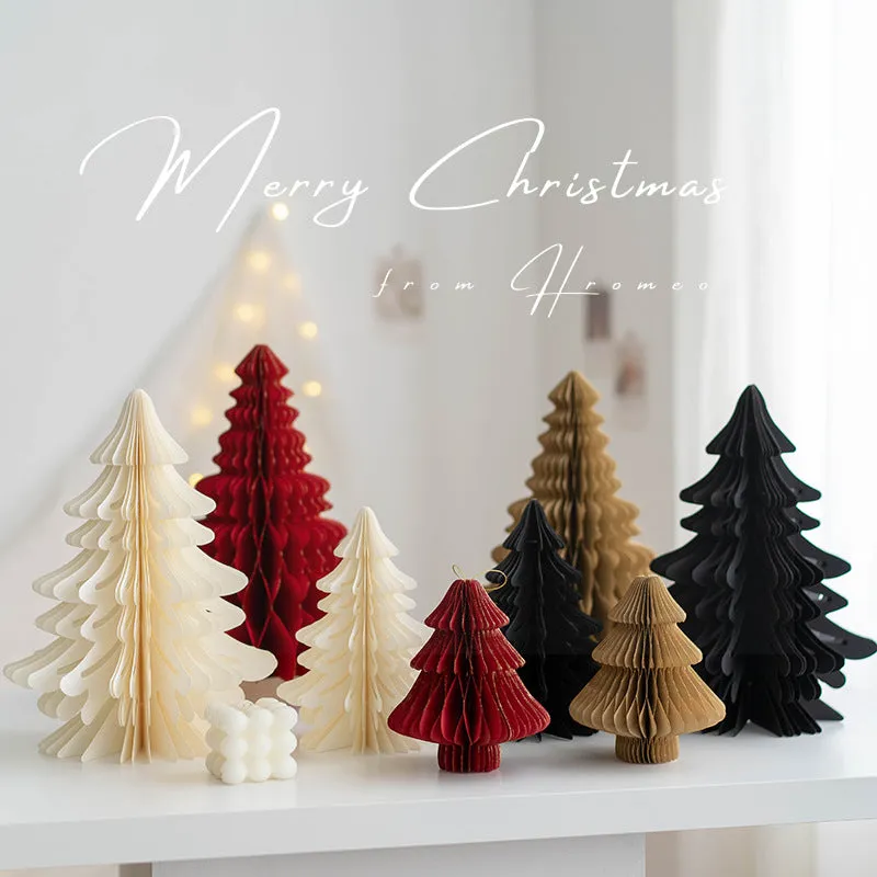 Bulk Christmas Paper Tree Honeycomb Centerpiece DIY Table Centerpiece New Years Party Home Decorations Wholesale