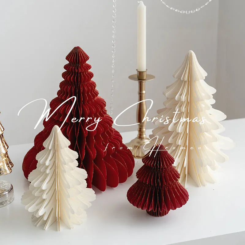 Bulk Christmas Paper Tree Honeycomb Centerpiece DIY Table Centerpiece New Years Party Home Decorations Wholesale
