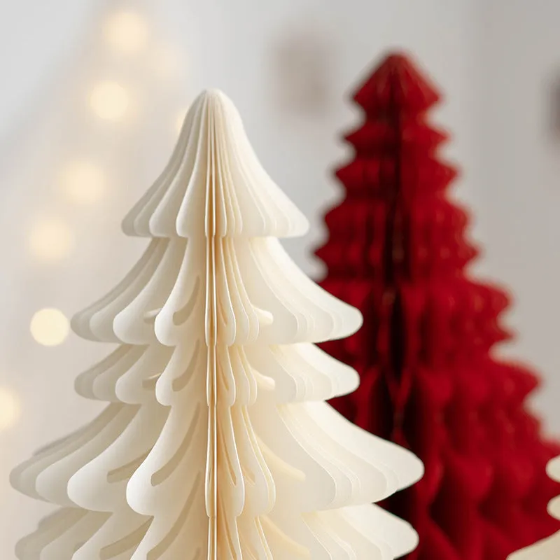 Bulk Christmas Paper Tree Honeycomb Centerpiece DIY Table Centerpiece New Years Party Home Decorations Wholesale