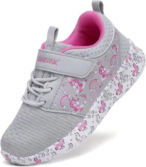 GEERX YUNI Unicorn Girls Shoes Lightweight Breathable Comfortable Sport Walking Athletic Running Tennis Sneakers (Toddler/Little Kid)