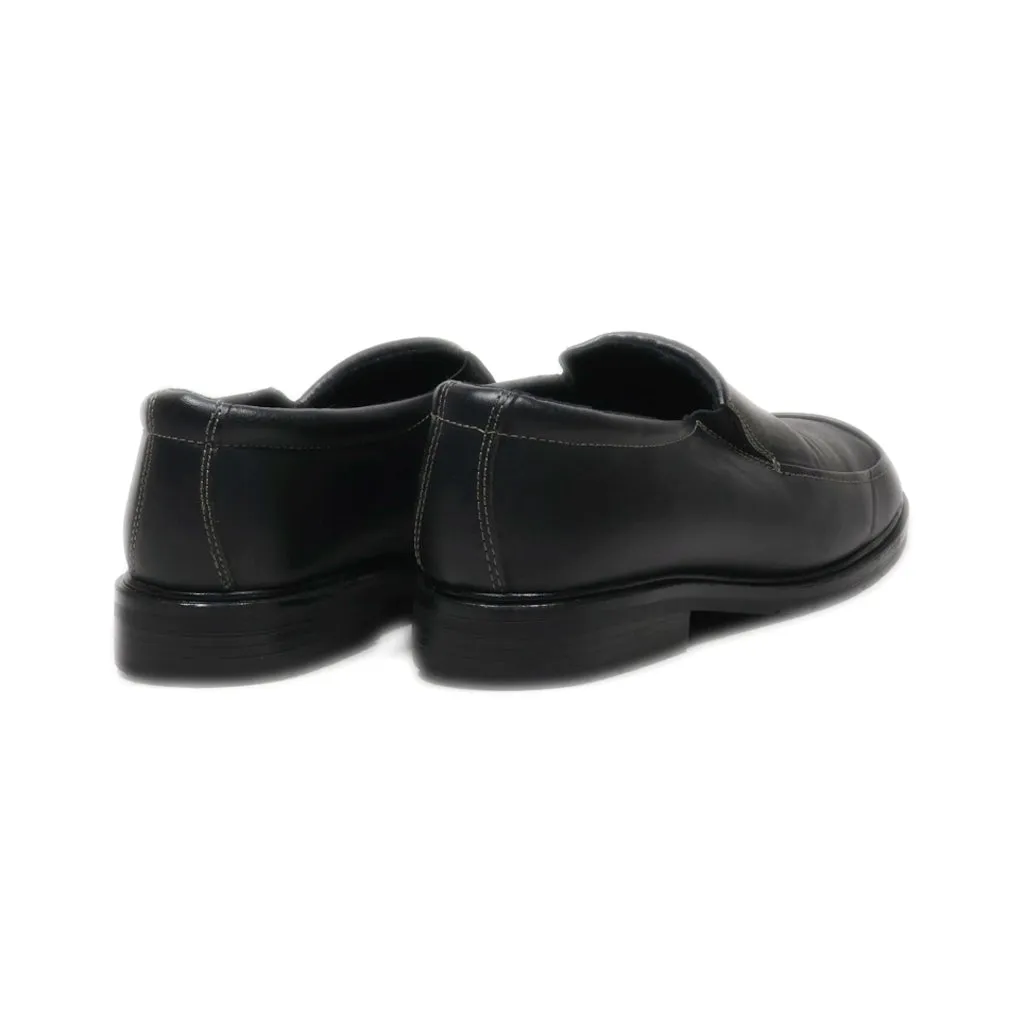 George Slip Ons Leather Black Colour For Women