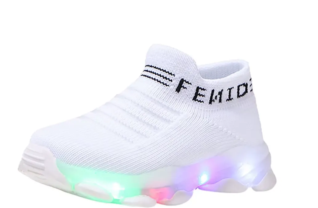 Girls Walking Sneakers - Girls Light Up Toddler Mesh Led Flashing Lightweight Walking Sneakers