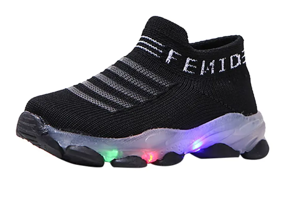 Girls Walking Sneakers - Girls Light Up Toddler Mesh Led Flashing Lightweight Walking Sneakers