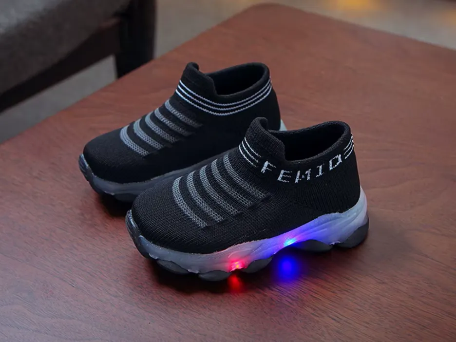 Girls Walking Sneakers - Girls Light Up Toddler Mesh Led Flashing Lightweight Walking Sneakers