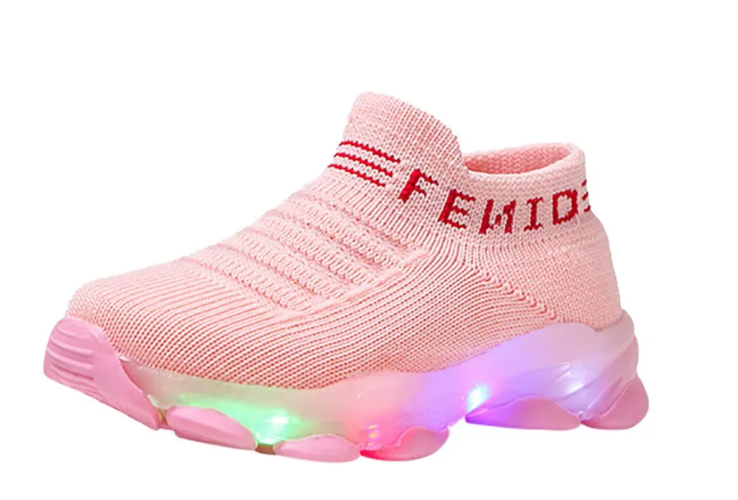 Girls Walking Sneakers - Girls Light Up Toddler Mesh Led Flashing Lightweight Walking Sneakers