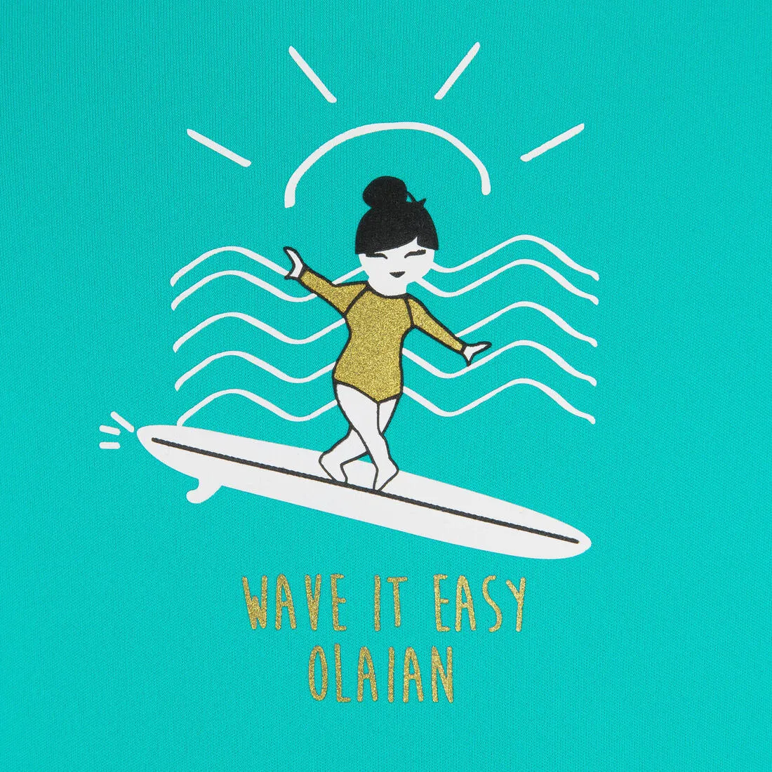 Kids’ surfing anti-UV printed water T-Shirt