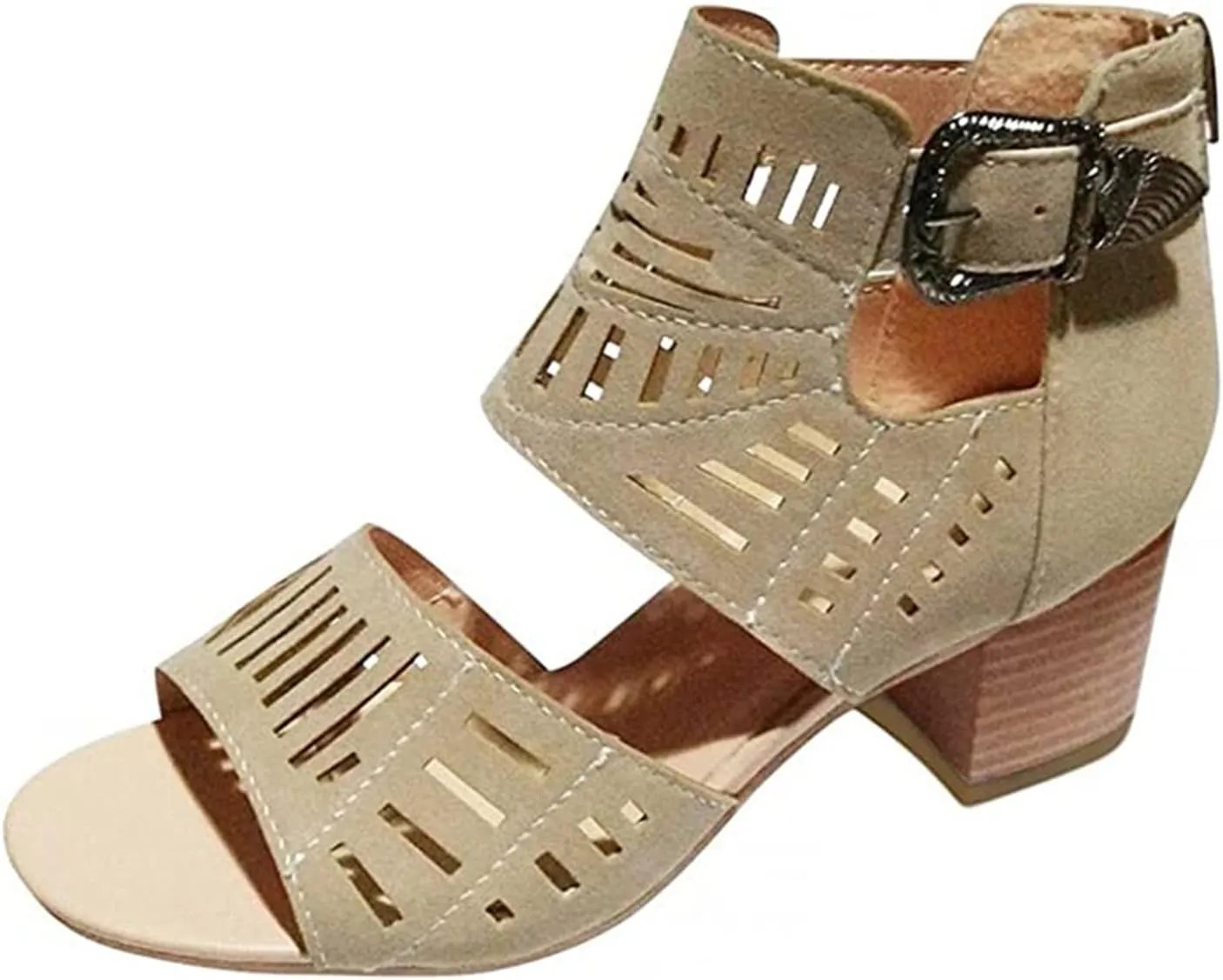 Ladmiple Wedge Sandals for Women 2023 Slip-On Ankle Strap Sandal Summer Casual Beach Shoes Open Toe Espadrilles Platform