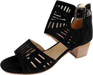 Ladmiple Wedge Sandals for Women 2023 Slip-On Ankle Strap Sandal Summer Casual Beach Shoes Open Toe Espadrilles Platform