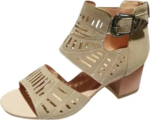 Ladmiple Wedge Sandals for Women 2023 Slip-On Ankle Strap Sandal Summer Casual Beach Shoes Open Toe Espadrilles Platform