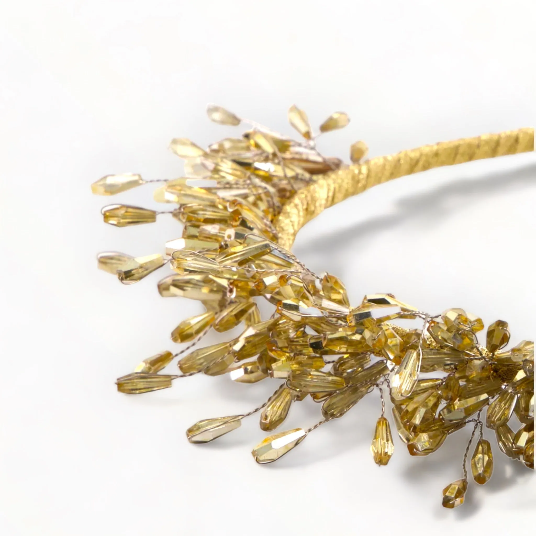 Laelyn Metallic Gold Tiara Girls Headband