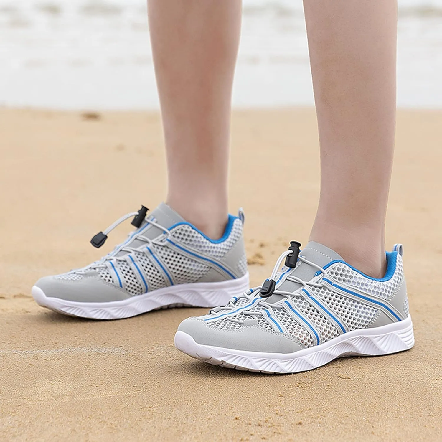 Men Sneakers Summer Couple Outdoor River Tracing Shoes Mesh Breathable Comfortable Casual Sneaker Rack for Men Bedroom Men's