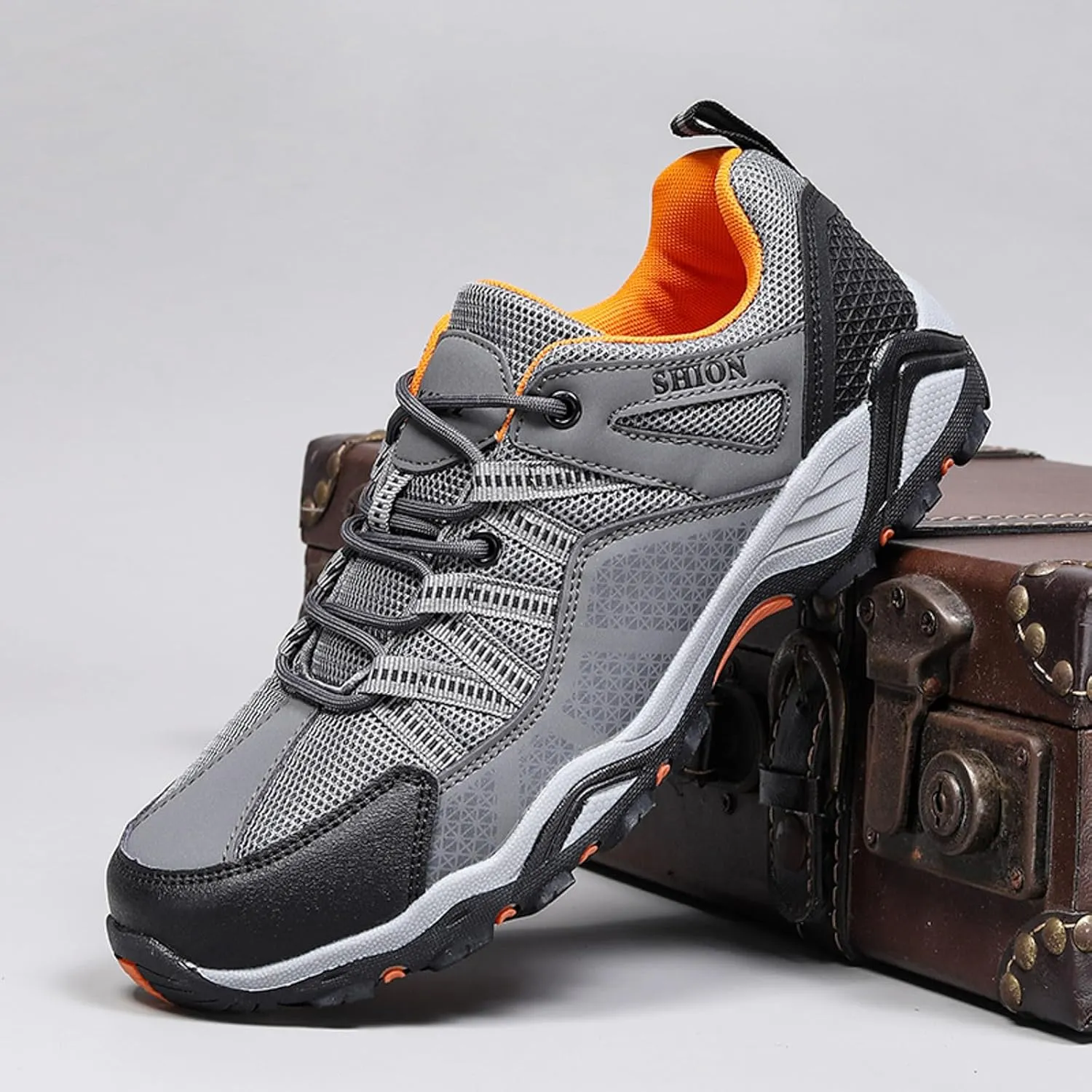 Men Sports Shoes Fashionable New Pattern Simple Solid Outdoor Mountaineering Shoes Sneaker Slippers for Men Size 13 Men's SPO
