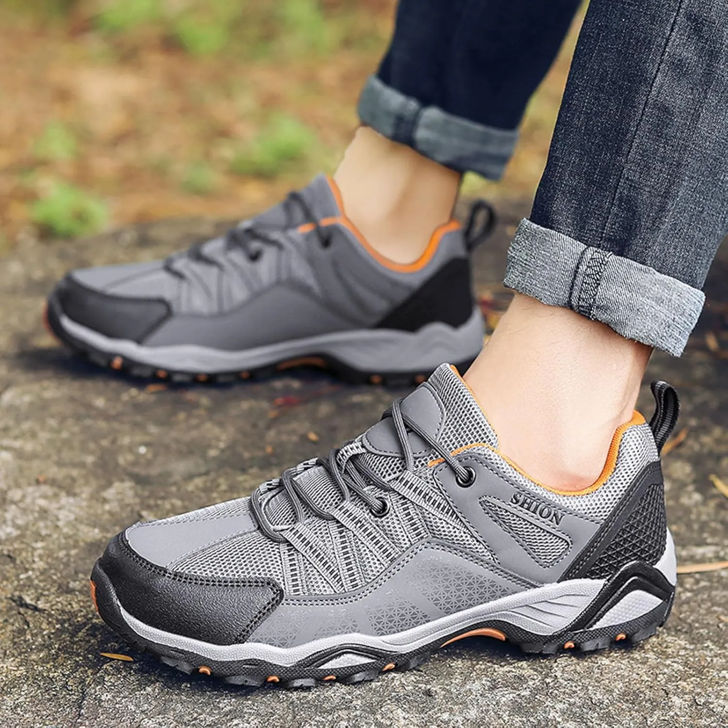 Men Sports Shoes Fashionable New Pattern Simple Solid Outdoor Mountaineering Shoes Sneaker Slippers for Men Size 13 Men's SPO