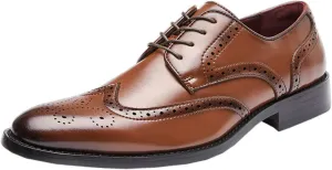 Men's Dress Shoes Leather Casual Dress Shoes for Men Leather Business Oxford Shoes for Men Casual Work Office Comfortable Business Shoes