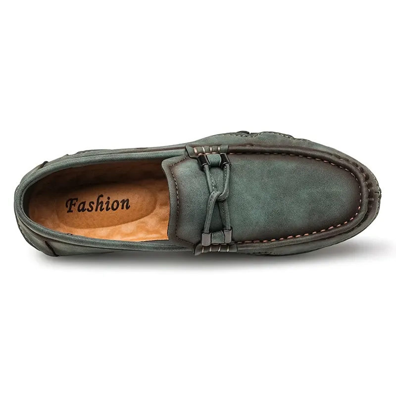 Men's Fashion Handmade Loafers / Casual Shoes Of PU Leather / Male Aesthetic Moccasins
