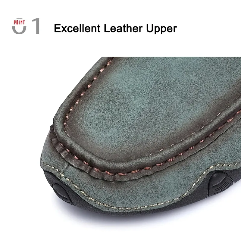 Men's Fashion Handmade Loafers / Casual Shoes Of PU Leather / Male Aesthetic Moccasins