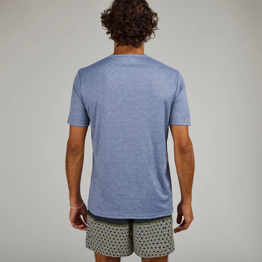 Men’s Surfing Water T-Shirt Top Short-Sleeved Anti-UV - Grey
