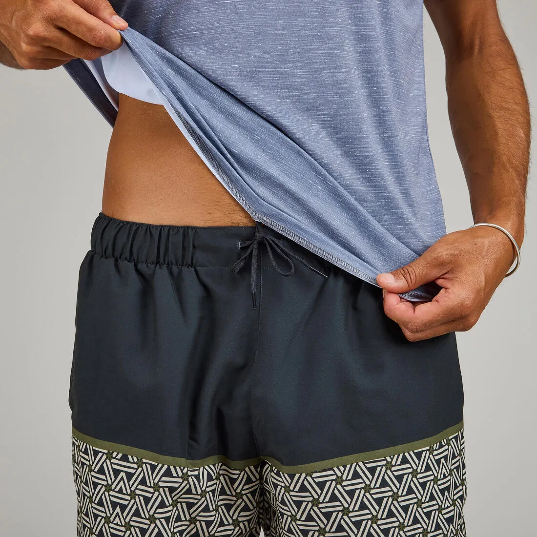 Men’s Surfing Water T-Shirt Top Short-Sleeved Anti-UV - Grey