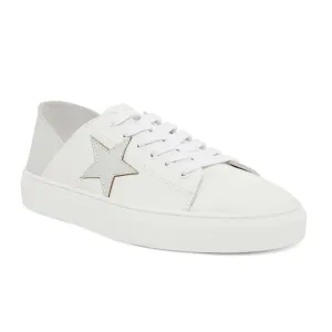Rocket Sneaker in White And Silver Leather