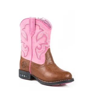 Roper TODDLER Lightning Boot Tan/Pink
