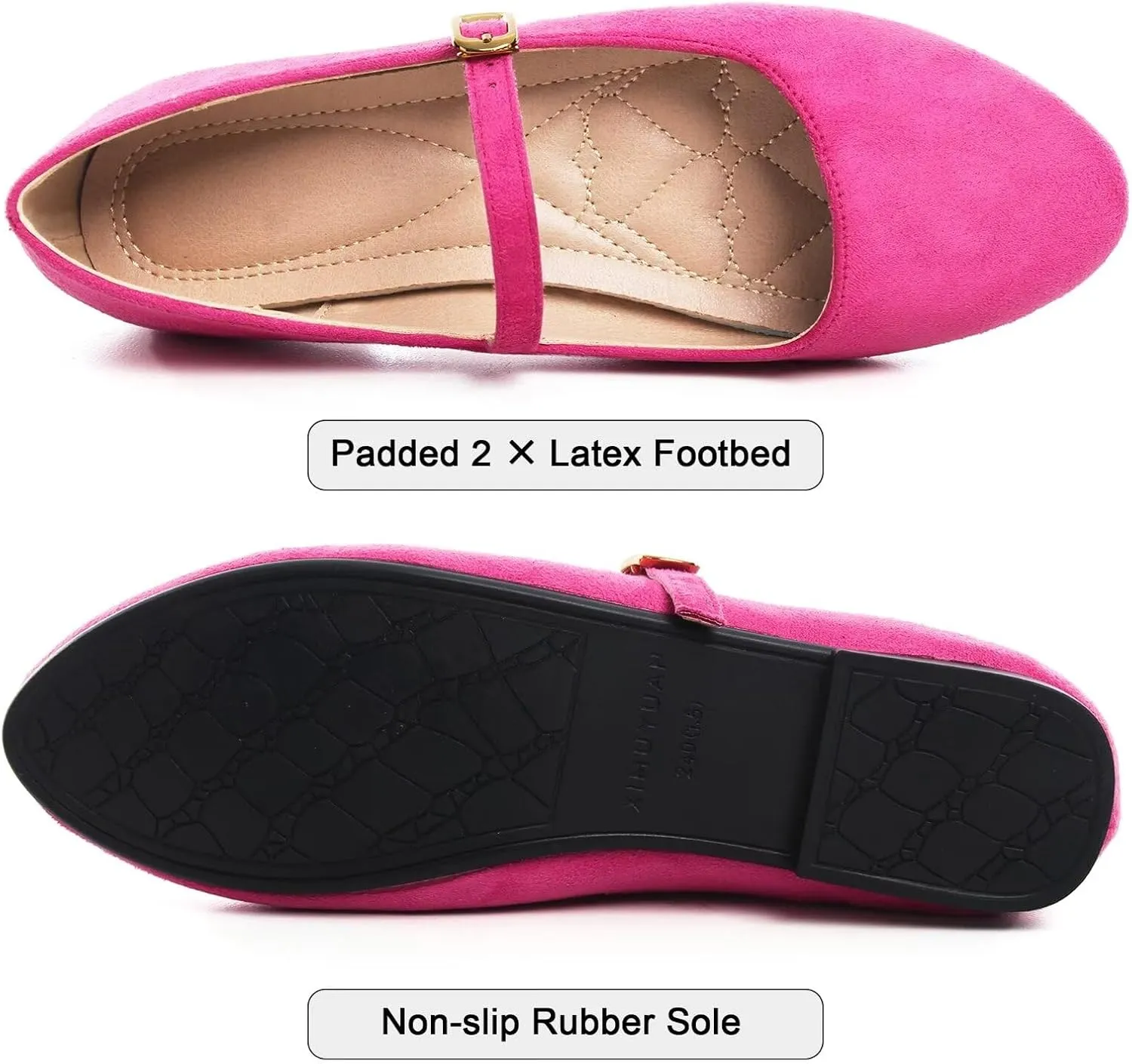 SAILING LU Women Pointed Toe Mary Janes Shoes Retro Plaid Dress Shoes Comfortable Ballet Flats Portable Holiday Shoes