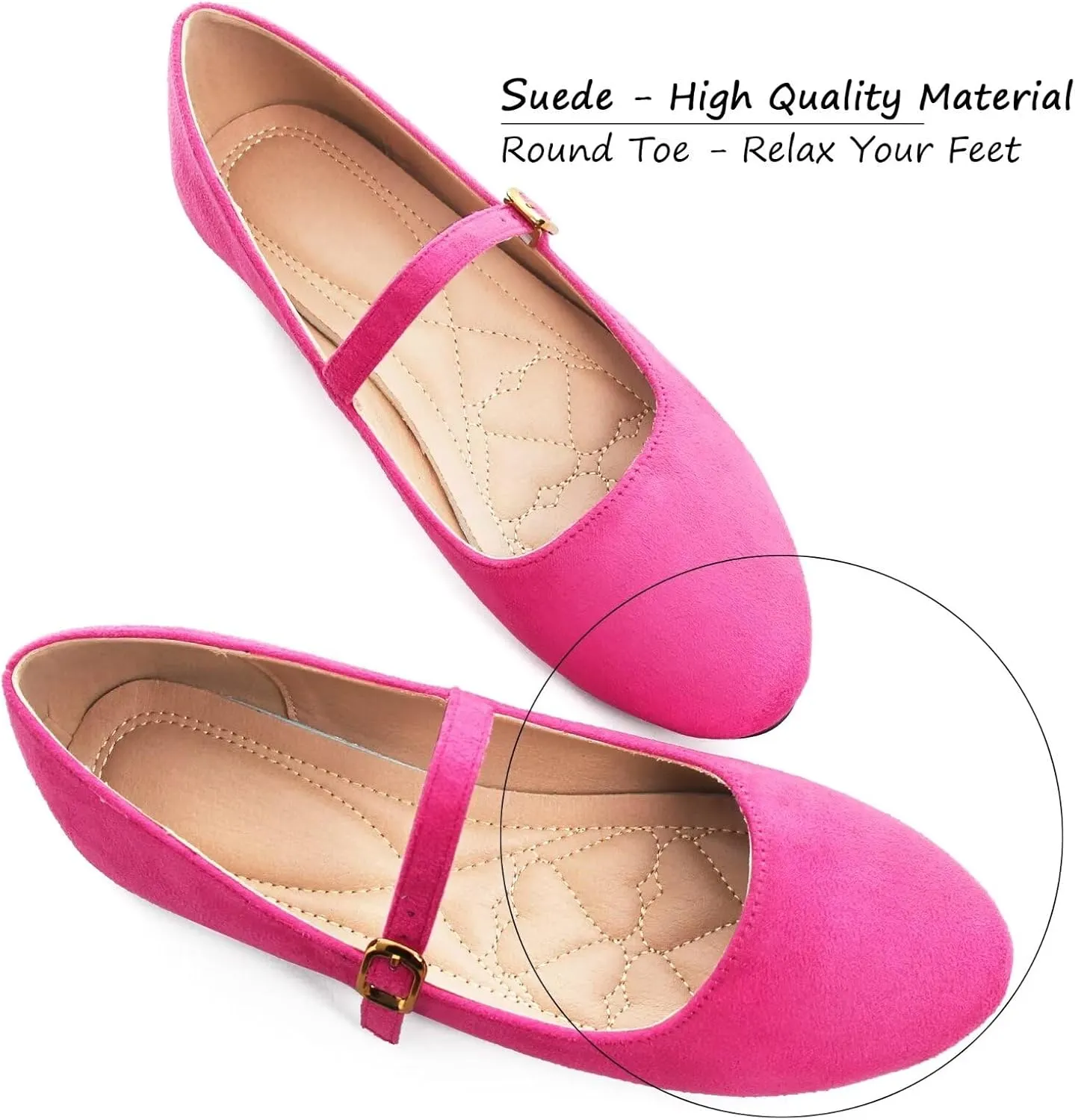 SAILING LU Women Pointed Toe Mary Janes Shoes Retro Plaid Dress Shoes Comfortable Ballet Flats Portable Holiday Shoes