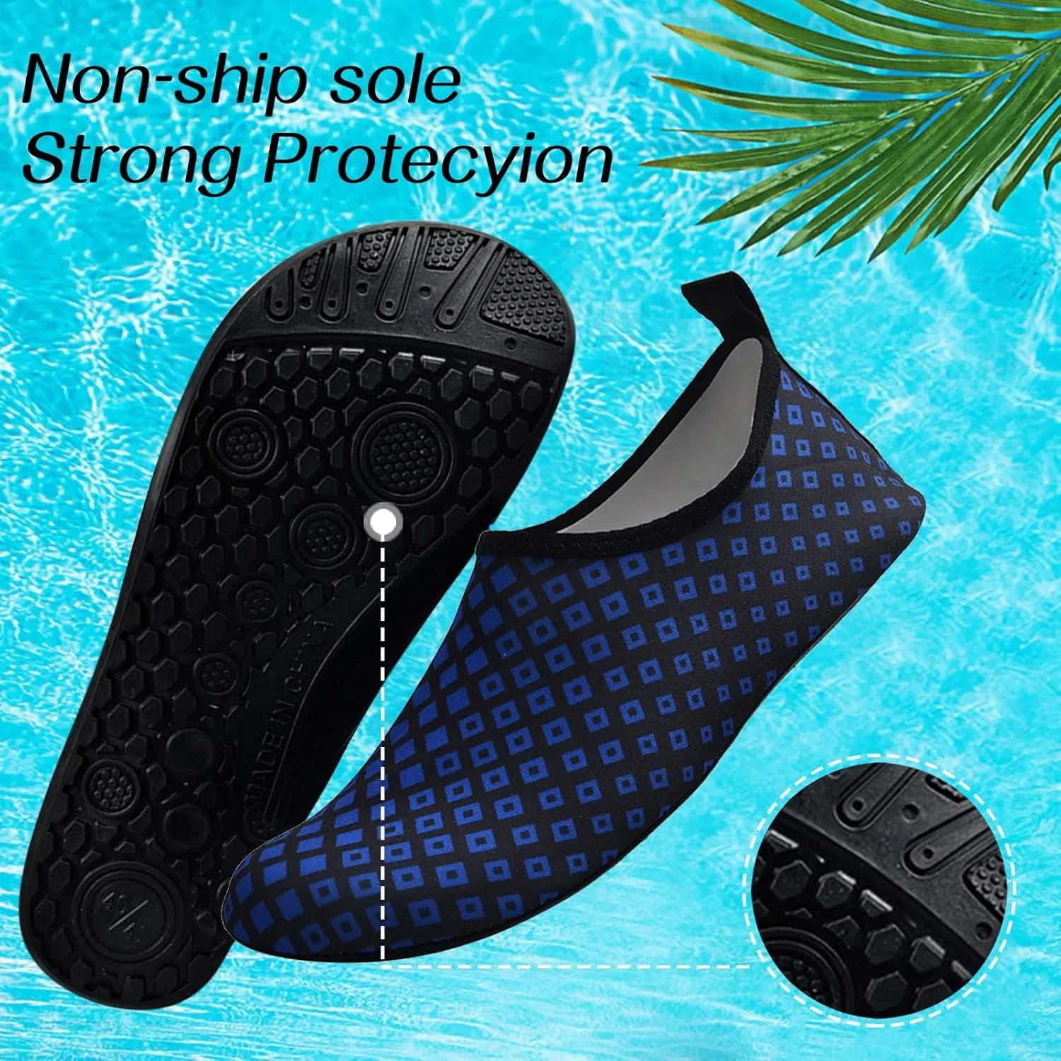 Water Shoes Men Size 9 Breathable Non Slip Athletic Water and Hiking Shoes for Women Water Shoes Wide Feet Beach Sports Quick Dry Barefoot for Beach Lake Pool Hiking Surfing Camping Size